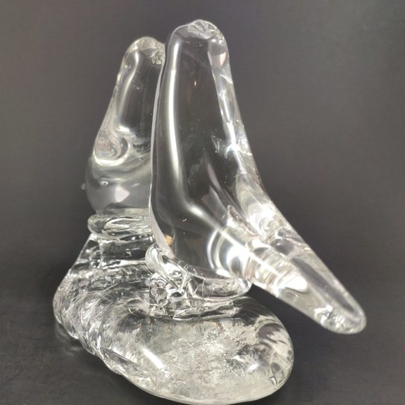 Vintage Clear Glass Love Birds Figurine - Picture 9 of 10